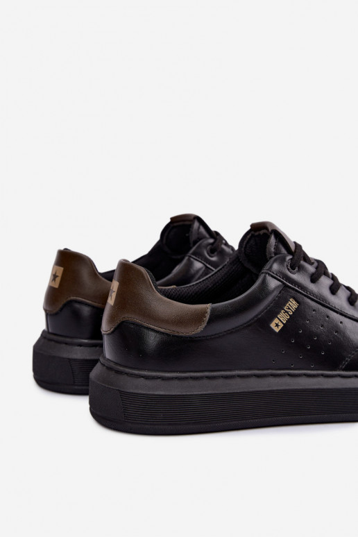 Schwarze Herren Sneakers mit Plattform Big Star UU174291
