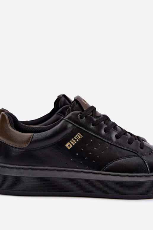 Schwarze Herren Sneakers mit Plattform Big Star UU174291