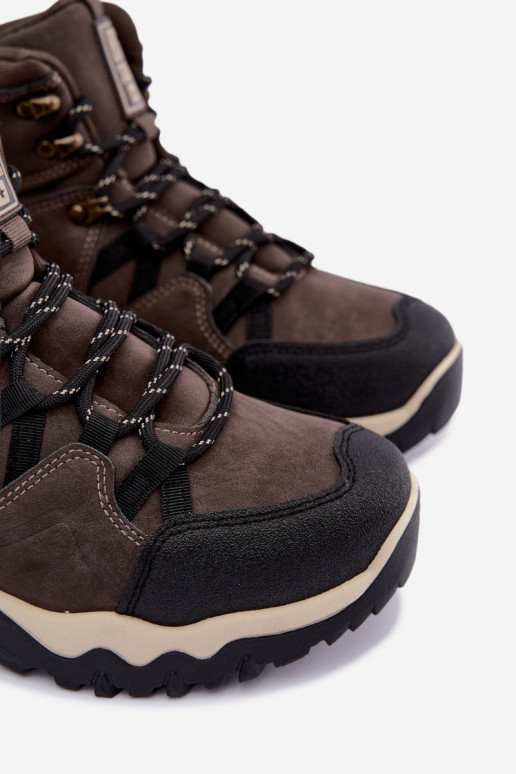 Dunkelbraune Herren Wanderschuhe Big Star UU174183 HI-Poly System