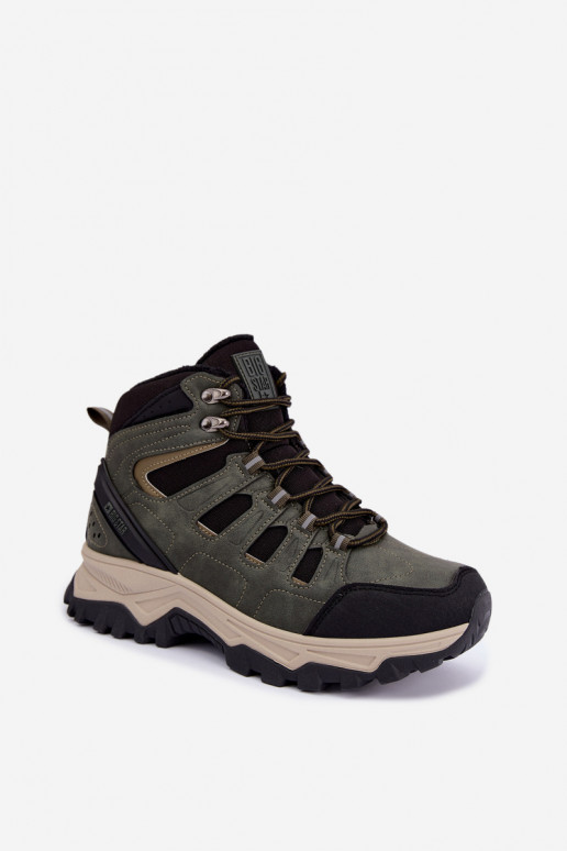 Grüne gefütterte Herren Wanderschuhe Big Star UU174315