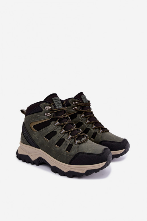 Grüne gefütterte Herren Wanderschuhe Big Star UU174315