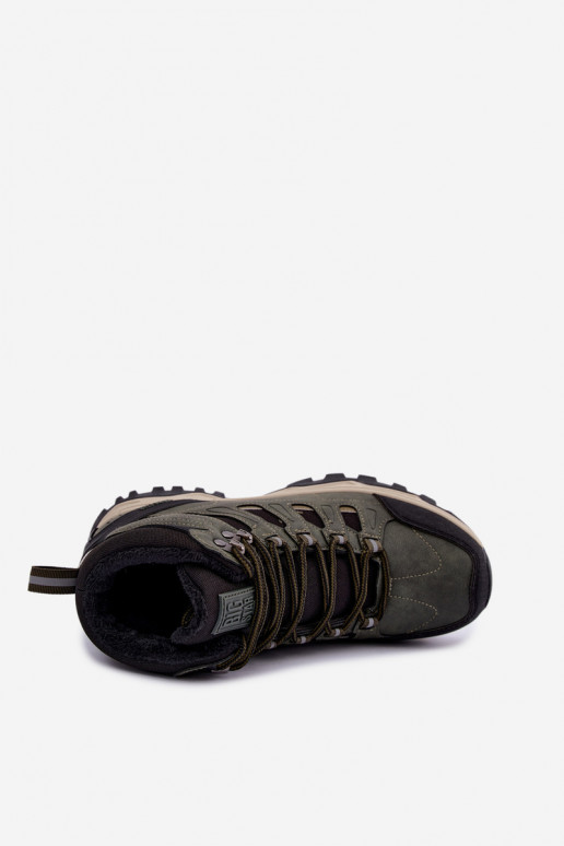 Grüne gefütterte Herren Wanderschuhe Big Star UU174315