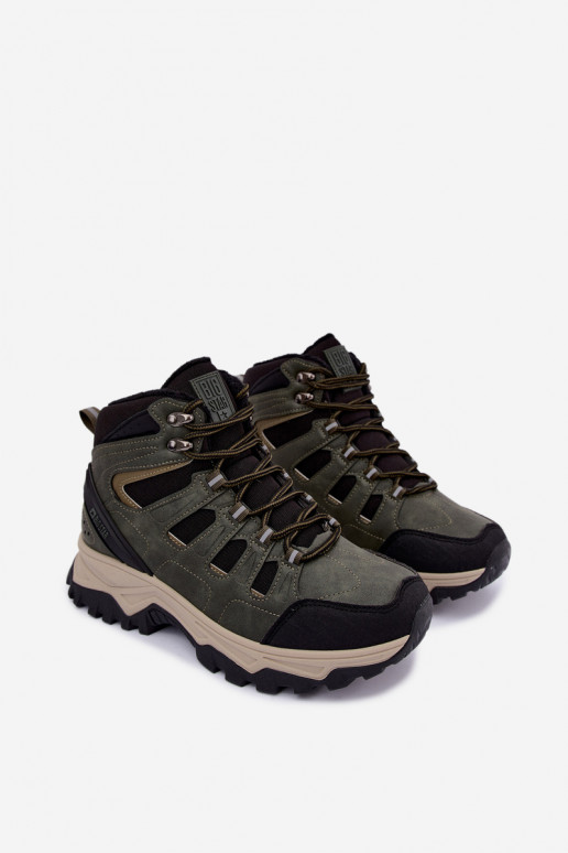 Grüne gefütterte Herren Wanderschuhe Big Star UU174315