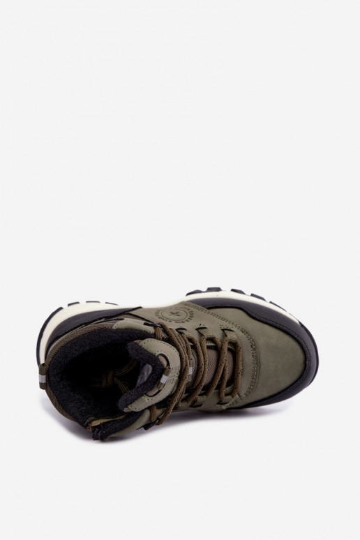 Grüne gefütterte Kinderstiefel Big Star UU374001
