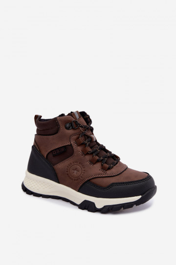 Dunkelbraune gefütterte Kinderstiefel Big Star UU374003