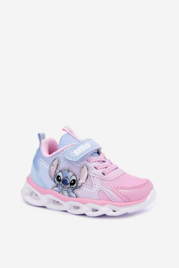 Kinder Sneaker Stitch mit glitzernder Sohle 8703815 in Rosa-Blau