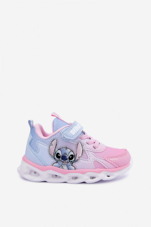 Kinder Sneaker Stitch mit glitzernder Sohle 8703815 in Rosa-Blau