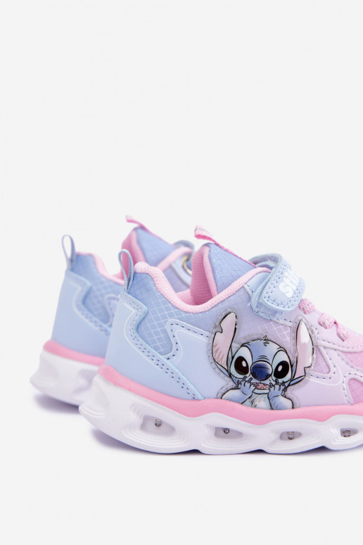 Kinder Sneaker Stitch mit glitzernder Sohle 8703815 in Rosa-Blau