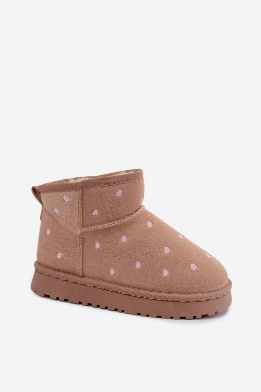 Kinder Schneestiefel mit Herzen in Sand Gracina