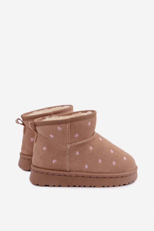 Kinder Schneestiefel mit Herzen in Sand Gracina
