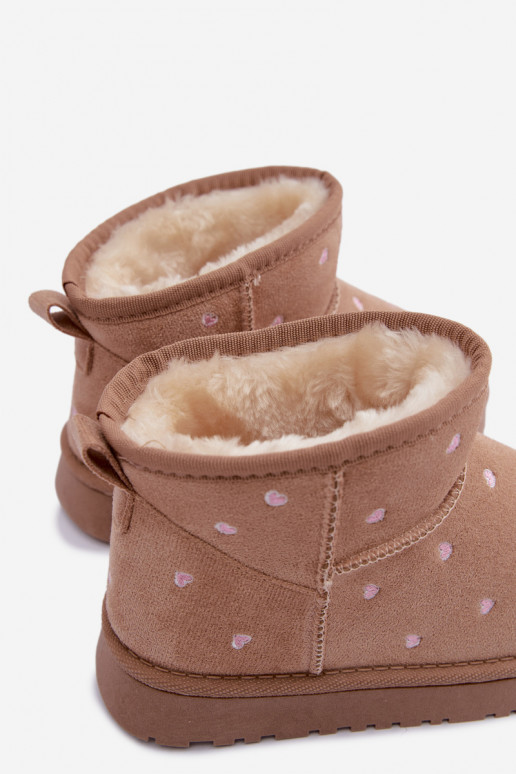 Kinder Schneestiefel mit Herzen in Sand Gracina