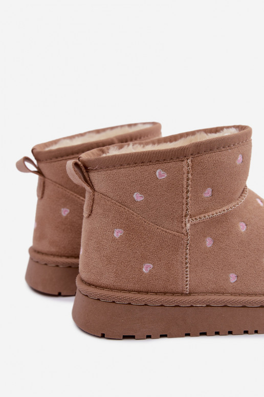 Kinder Schneestiefel mit Herzen in Sand Gracina