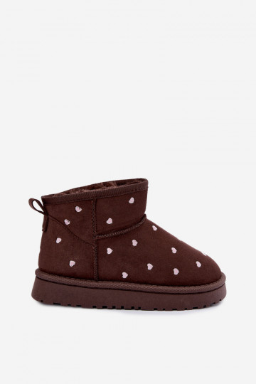 Kinder Schneestiefel mit Herzen in Schokolade Gracina 2