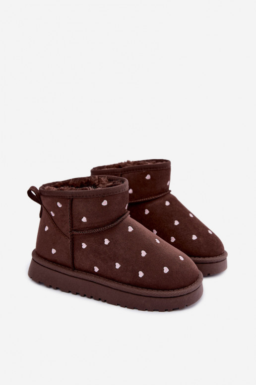 Kinder Schneestiefel mit Herzen in Schokolade Gracina