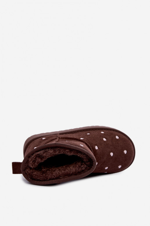 Kinder Schneestiefel mit Herzen in Schokolade Gracina