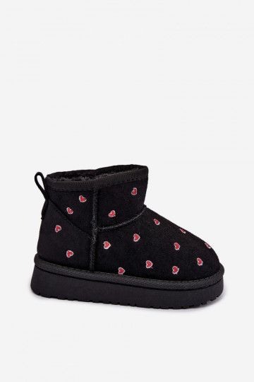 Kinder Schneestiefel mit Herzen in Schwarz Gracina 2