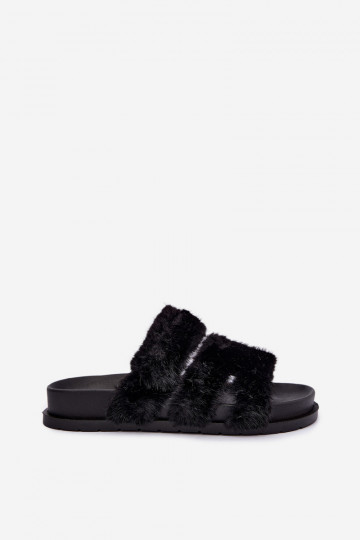 Hausschuhe mit Fell in Schwarz Talisette 2