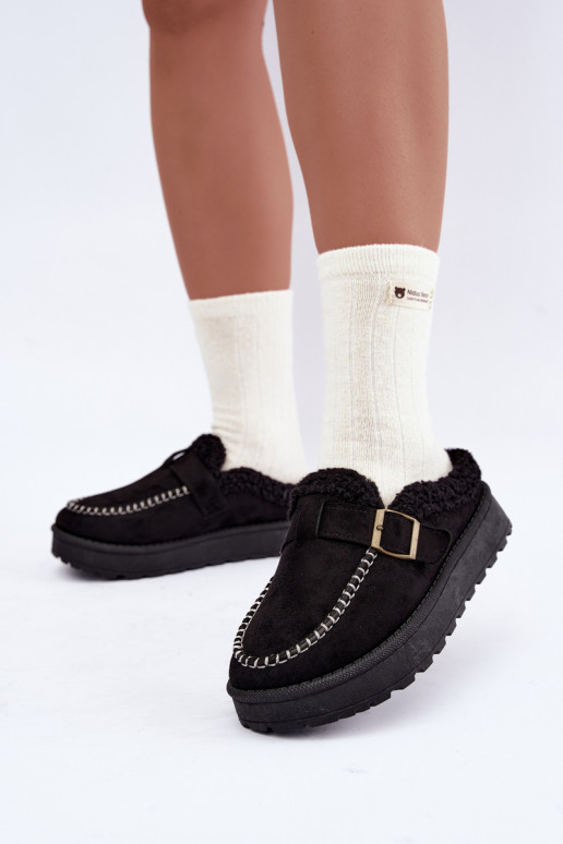 Damen Schneestiefel mit Schnallen in Schwarz Saldora