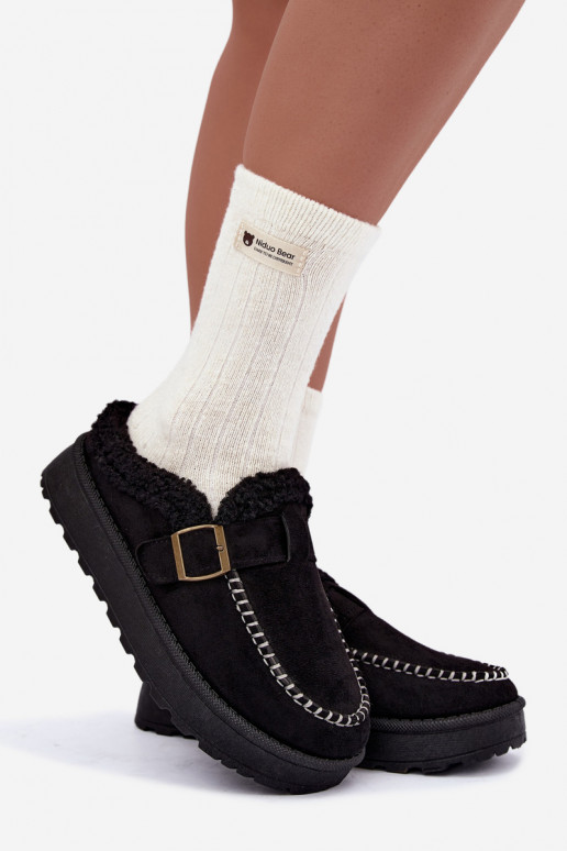 Damen Schneestiefel mit Schnallen in Schwarz Saldora