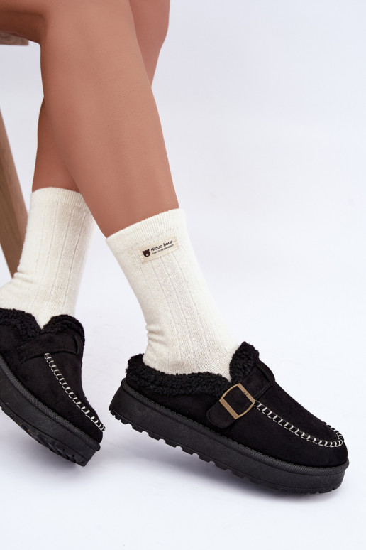 Damen Schneestiefel mit Schnallen in Schwarz Saldora