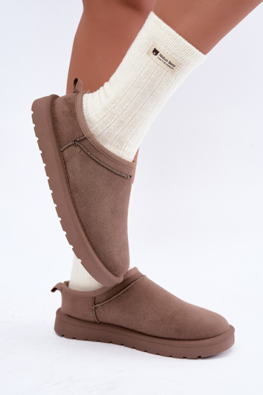 niedrige Damen Schneestiefel in Sand Rosmina