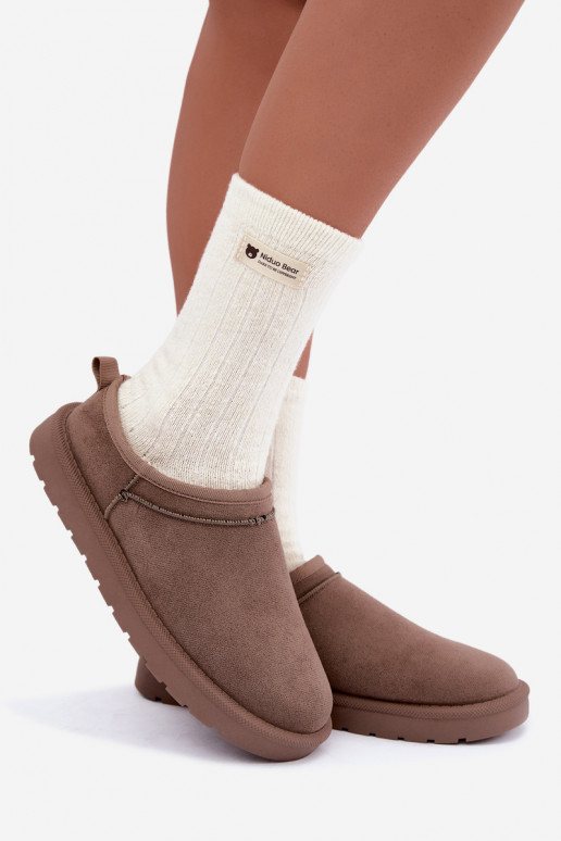 niedrige Damen Schneestiefel in Sand Rosmina