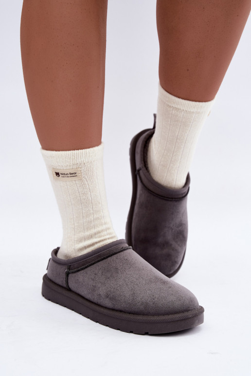 niedrige Damen Schneestiefel in Grau Rosmina