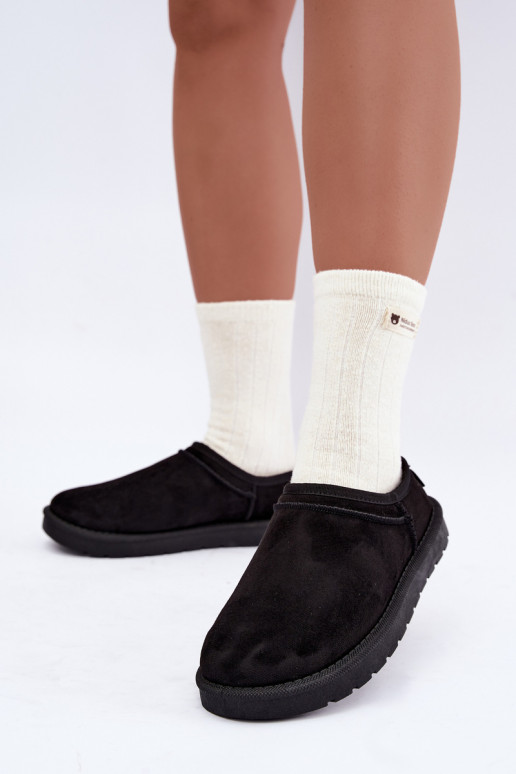 niedrige Damen Schneestiefel in Schwarz Rosmina