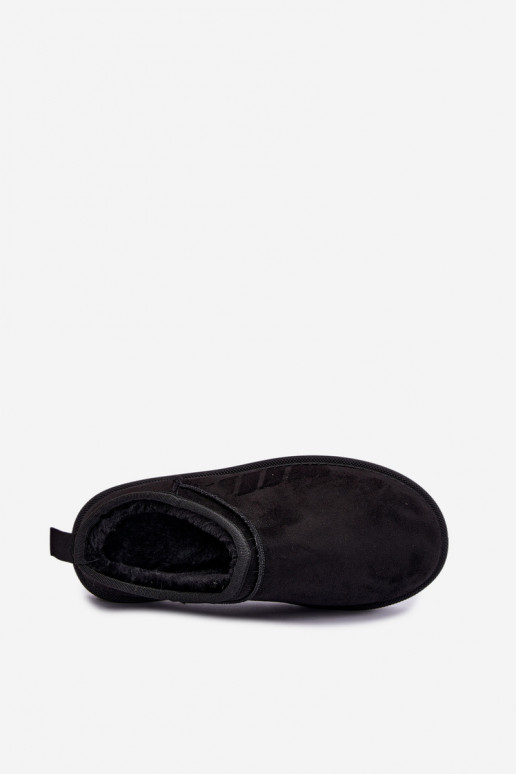 niedrige Damen Schneestiefel in Schwarz Rosmina