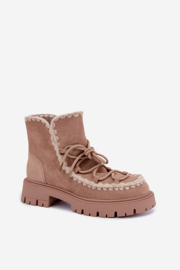 Stiefel Schneestiefel mit stilvollen Details Beige Cariselle