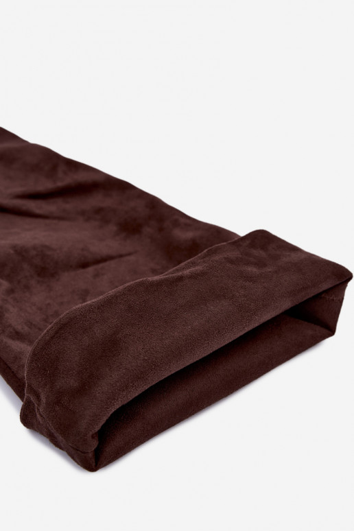 Damen kniehohe Stiefel mit schmalen Absätzen in brauner Farbe Aderelle