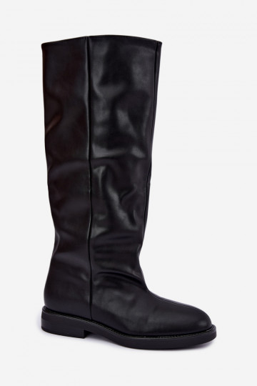 Ein überzeugendes Stilvollll Stiefel mit breiten Absätzen schZuarze Farbe Pavellea