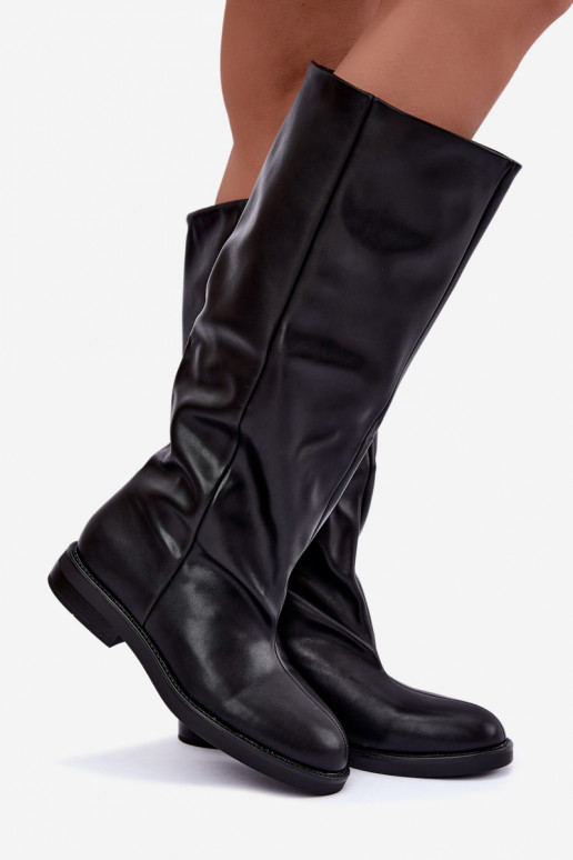 Ein überzeugendes Stilvollll Stiefel mit breiten Absätzen schZuarze Farbe Pavellea