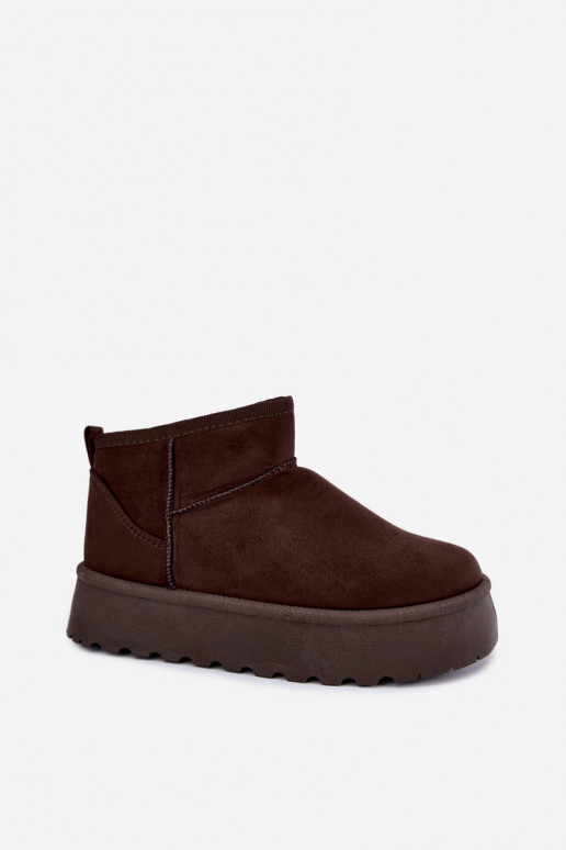 aus INildleder Schneestiefel mit einer Plattform dunkelbraun Corcoran