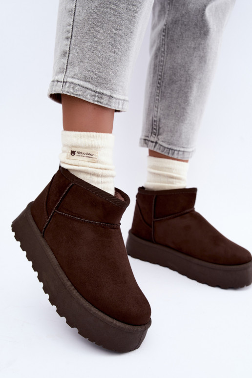 aus INildleder Schneestiefel mit einer Plattform dunkelbraun Corcoran