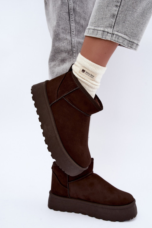 aus INildleder Schneestiefel mit einer Plattform dunkelbraun Corcoran
