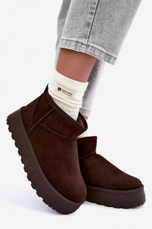 aus INildleder Schneestiefel mit einer Plattform dunkelbraun Corcoran