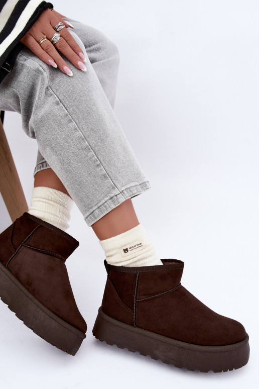 aus INildleder Schneestiefel mit einer Plattform dunkelbraun Corcoran