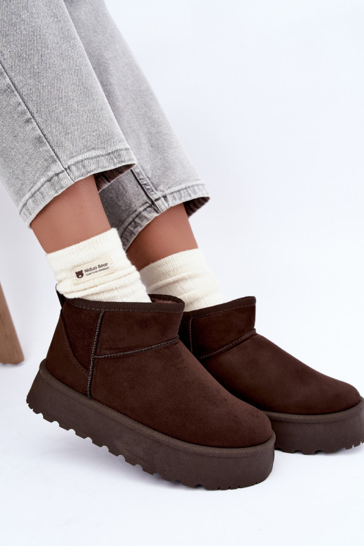 aus INildleder Schneestiefel mit einer Plattform dunkelbraun Corcoran