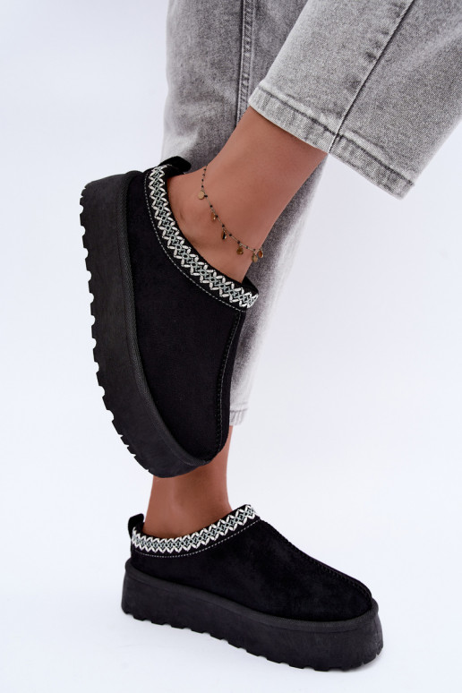 Niedrig Schneestiefel FemininHaftem mit einer Plattform schZuarze Farbe Ermöglichtrirya