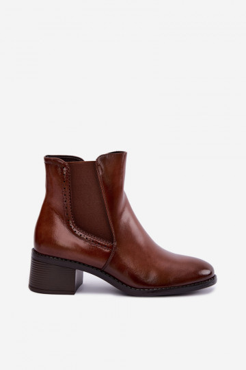 Stylische Damen Stiefeletten in brauner Farbe Dalmora 2
