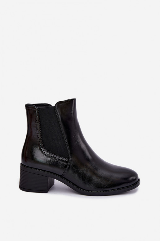 Stylische Damen Stiefeletten in schwarzer Farbe Dalmora