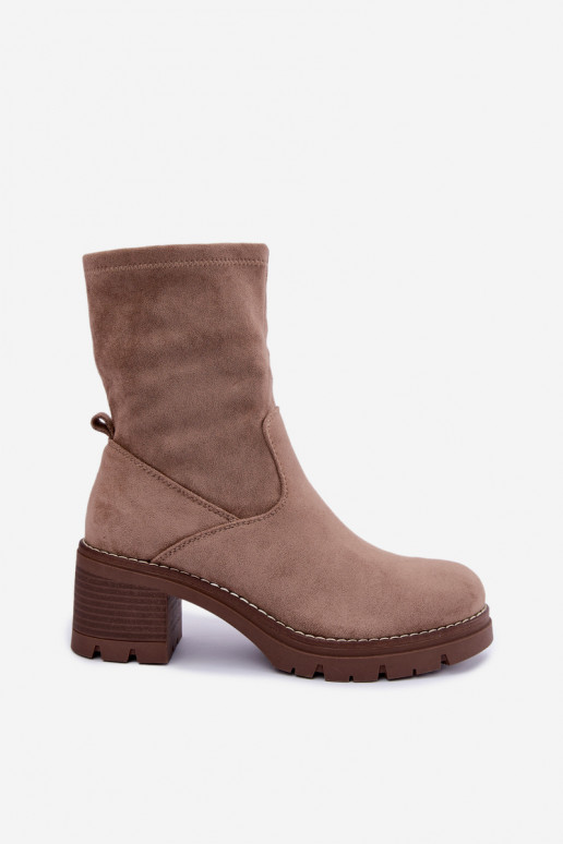 Damen Stiefeletten in Sandfarbe Meldrenelle