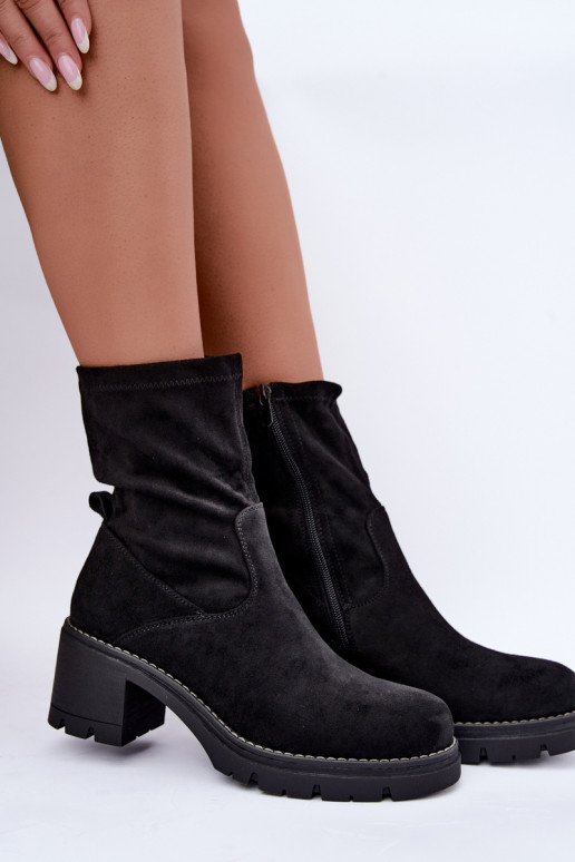 Damen Stiefeletten in schwarzer Farbe Meldrenelle