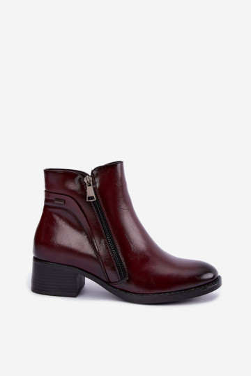 Wärmende bordeauxfarbene Stiefeletten Merseline 2
