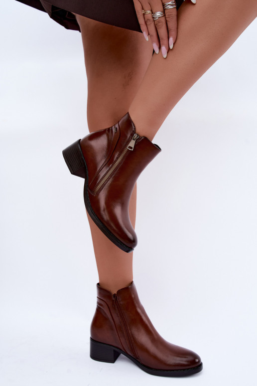 Wärmende braune Stiefeletten Merseline