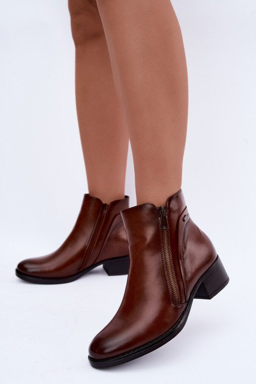 Wärmende braune Stiefeletten Merseline