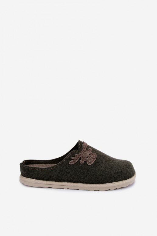 Damenpantoletten mit Rehen Inblu CS000049 khaki
