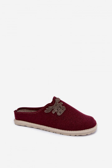 Damenpantoletten mit Rehen Inblu CS000049 bordeaux