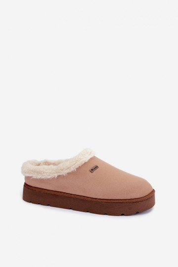 Damenhausschuhe mit Fell Inblu DR000004 braun 2